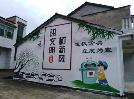 谷城墙绘是现在流行的墙体广告